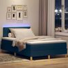 vidaXL LED Box Spring Bed met matras met LED Blauw 120 x 190 cm Stof