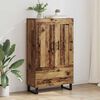 vidaXL Highboard met lade Oud Hout 69,5 x 31 x 115 cm Bewerkt hout