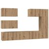 vidaXL Tv-meubelset 6 pcs Artisan Eiken Bewerkt hout