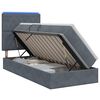 vidaXL LED Opslagbed met Matras Donkergrijs 90 x 190 cm Fluweel