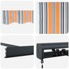 vidaXL Inklapbaar Zonnescherm Oranje en Grijs 400 &times; 300 cm