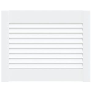vidaXL Kastdeur met lamellen 39,5x49,4 cm massief grenenhout wit