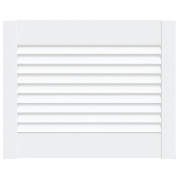 vidaXL Kastdeur met lamellen 39,5x49,4 cm massief grenenhout wit