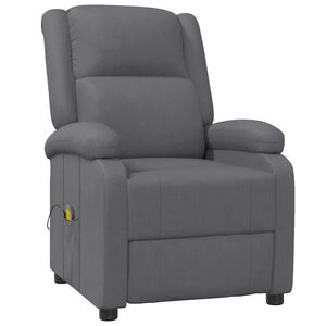 vidaXL Massagestoel kunstleer grijs