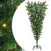 vidaXL Ondersteboven Kunst Kerstboom met Bal Set Groen 150 cm PVC
