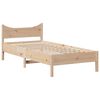 vidaXL Bedframe met hoofdbord massief grenenhout 75x190 cm
