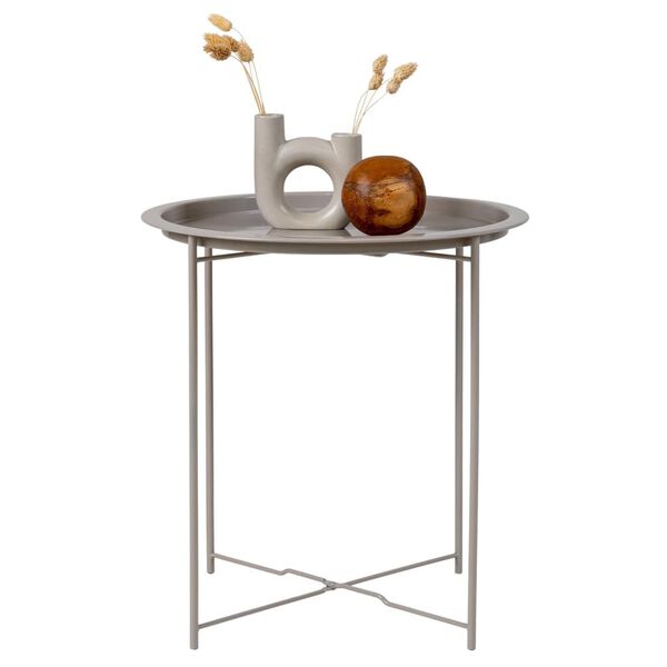 House Nordic Bijzettafel Anne rond 47 cm grijsbeige