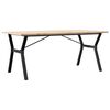 vidaXL Eettafel Y-frame 180x90x75,5 cm massief grenenhout en staal
