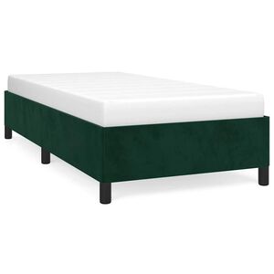 vidaXL Bedframe zonder matras 90x190 cm fluweel donkergroen