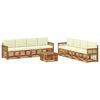 vidaXL Sofa-Sets met kussen 9 pcs Massief Acaciahout