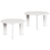 vidaXL Salontafel 2 st Wit 47,5 x 47,5 x 27 cm Massief grenenhout
