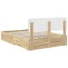 vidaXL Bedframe met hoofdeinde Sonoma Eiken 150 x 200 cm Bewerkt hout