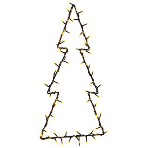 vidaXL Kerstverlichting kerstboom silhouet 80 LEDs warm wit