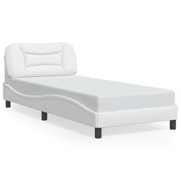 vidaXL Bedframe zonder matras "Hvar" kunstleer wit 80x200 cm