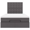 vidaXL Ottoman bed met matras en LED's 120x190 cm kunstleer grijs