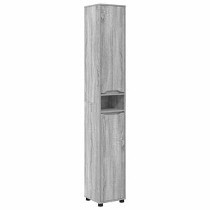 vidaXL Badkamer Kast Grijs Sonoma 30,5 x 30 x 195 cm Bewerkt hout