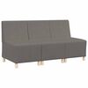 vidaXL Modulaire Bankeenheid Armlos 3 st Lichtgrijs Katoen Stof