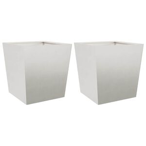 vidaXL Plantenbakken 2 st 50x50x50 cm roestvrij staal