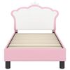 vidaXL Peuterbedframe met hoofdbord met hoofdeinde Roze 70 x 140 cm PU