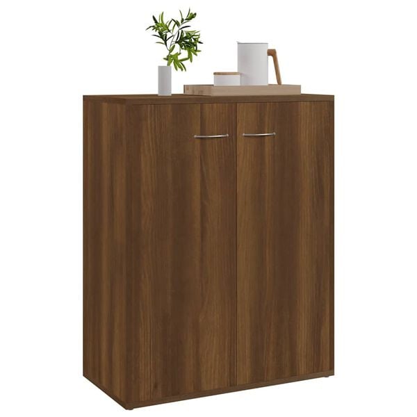 vidaXL Dressoir 60x30x75 cm bewerkt hout bruin eikenkleur