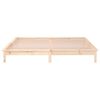 vidaXL Bedframe LED massief hout 160x200 cm