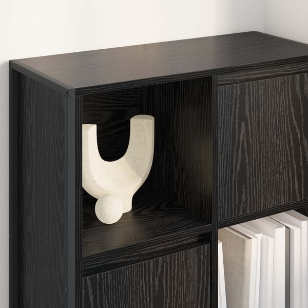 vidaXL Boekenkast Zwart Eiken 68 x 30 x 108.5 cm Bewerkt hout