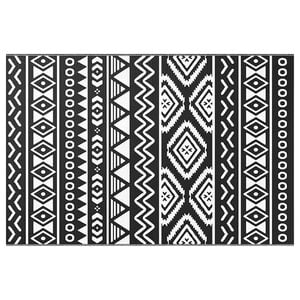 vidaXL Buitenkleed ARAKIL 120x180 cm polypropeen zwart