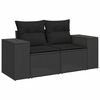 vidaXL Tuin Sofa Set met kussen 8 pcs Zwart poly rattan