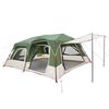 vidaXL Directe Tent Groen 10-persoons 185T Polyester met PU Coating