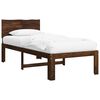 vidaXL Eenpersoonsbed met hoofdbord ROSTOCK Donkerbruin 75 x 190 cm
