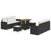vidaXL Tuin Sofa Set 9 st Zwart poly rattan