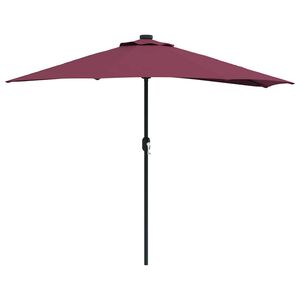 vidaXL Tuinparasol Bordeaux Rood 294 x 150 x 224 cm Polyester en staal