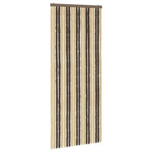 vidaXL Insecten Gordijn Chenille Donkerbruin, Beige 90 x 220 cm