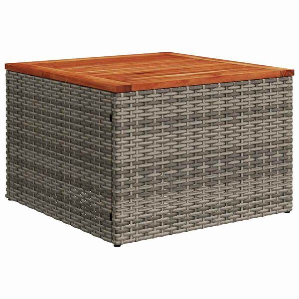vidaXL Tuinbankenset met kussen 7 pcs Grijs poly rattan
