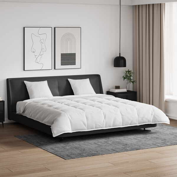 vidaXL Dekbed Set met kussen 3 pcs Wit Donsveertjes