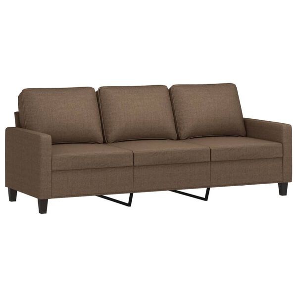 vidaXL 4-delige Loungeset met kussens stof bruin