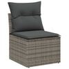 vidaXL Tuin Sofa Set met opslag 6 pcs Grijs Poly riet