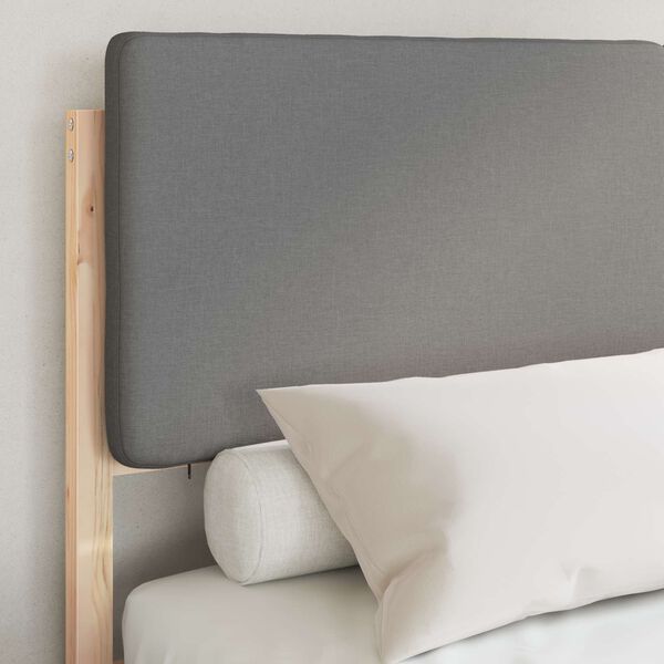 vidaXL Bedframe met Gevoerd Hoofdgedeelte Lichtgrijs 160 x 200 cm