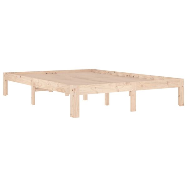 vidaXL Bedframe massief hout 135x190 cm