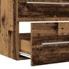 vidaXL Badkamertenk te kast met lade 2 pcs Oud Hout 100 x 38,5 x 48 cm