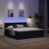 vidaXL Ottoman bed met matrassen en LED's 180x200cm stof zwart
