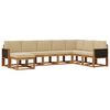 vidaXL Buiten bankenset 8 pcs Natuurlijk en Beige Massief Acaciahout