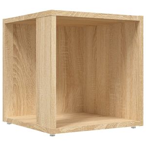 vidaXL Bijzettafel 33x33x34,5 cm bewerkt hout sonoma eikenkleurig