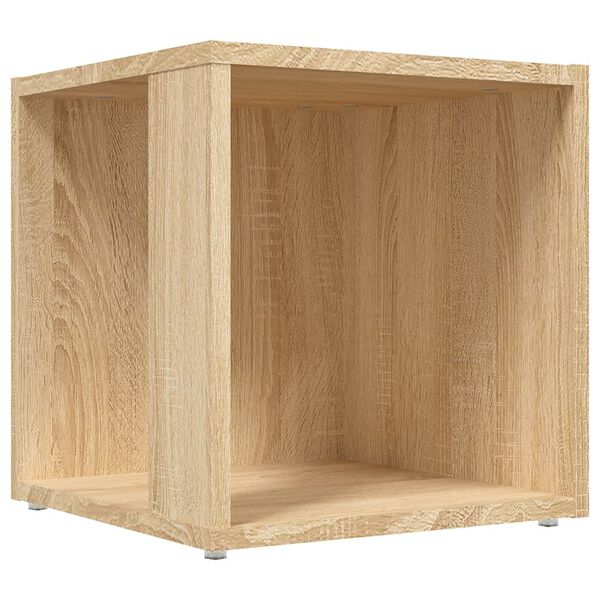 vidaXL Bijzettafel 33x33x34,5 cm bewerkt hout sonoma eikenkleurig