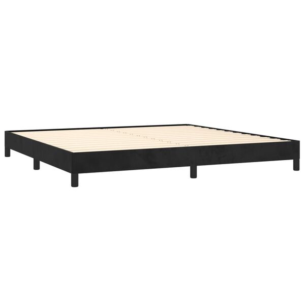 vidaXL Bedframe zonder matras 200x200 cm fluweel zwart
