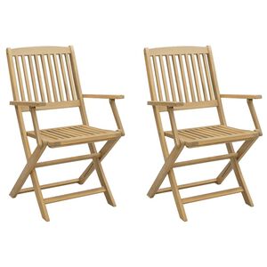 vidaXL Tuinstoelen 2 st inklapbaar 54x61x88 cm massief acaciahout