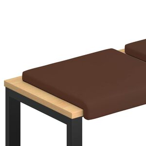 vidaXL Bankkussen 2 st Kunstleer Bruin Diepte 35 cm