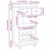 vidaXL Wijnkast ASKIM Wit 57 x 37 x 114 cm Massief grenenhout