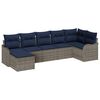 vidaXL Tuin Sofa Set 7 st Grijs poly rattan