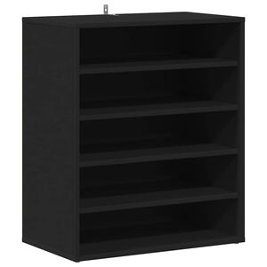 vidaXL Schoenenkast 60x35x70 cm bewerkt hout zwart